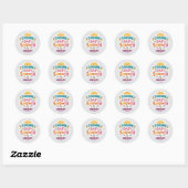 Zonnebabyfeestje Ronde Sticker (Vel)