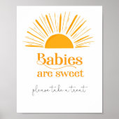 Zonnebaby's zijn zoete baby showers poster (Voorkant)