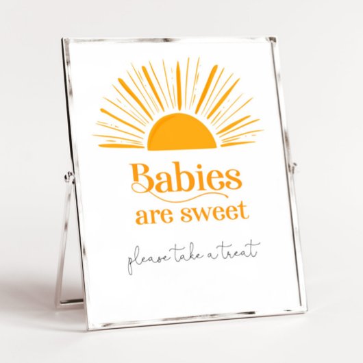 Zonnebaby's zijn zoete baby showers poster