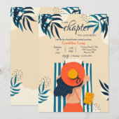 Zonnebaden Beauty Bachelorette Party Uitnodiging (Voorkant / Achterkant)