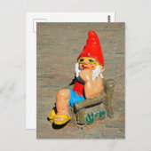 Zonnebaden gnome briefkaart (Voorkant / Achterkant)