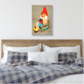 Zonnebaden gnome canvas afdruk (Insitu (Slaapkamer))