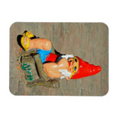Zonnebaden gnome magneet (Horizontaal)