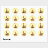 Zonnebaden Hagedis Vibes Ronde Sticker (Vel)