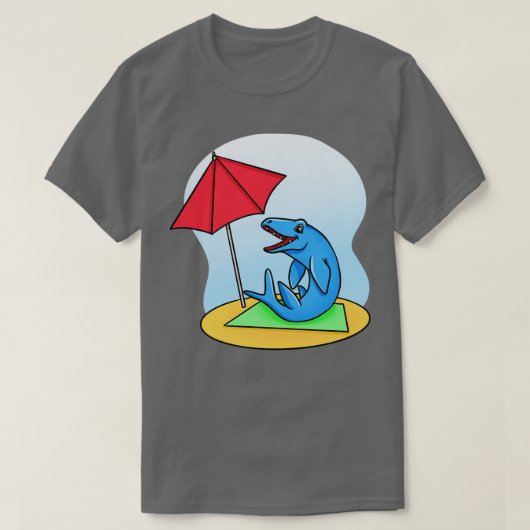 zonnebaden met mosasaurus t-shirt (Design voorkant)