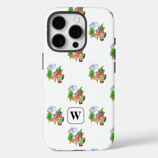 Zonnebaden Pepper Christmas Edition Voeg Initiaal Case-Mate iPhone Case (Achterkant)
