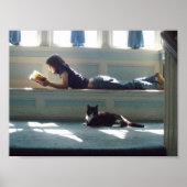 Zonnebaden Schoonmaakcanvas Poster (Voorkant)