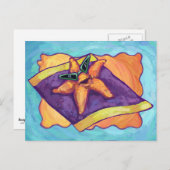 Zonnebaden Starfish Briefkaart (Voorkant / Achterkant)