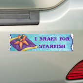 Zonnebaden Starfish Bumpersticker (Op auto)