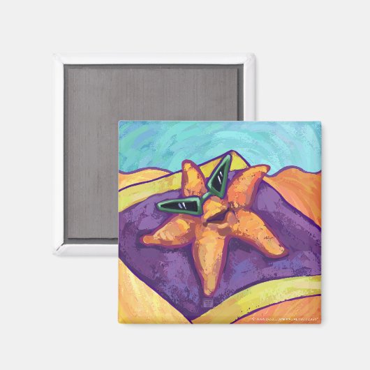 Zonnebaden Starfish Magneet (Voorkant / Achterkant)