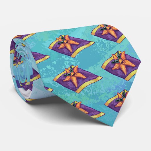 Zonnebaden Starfish Stropdas (Opgerold)