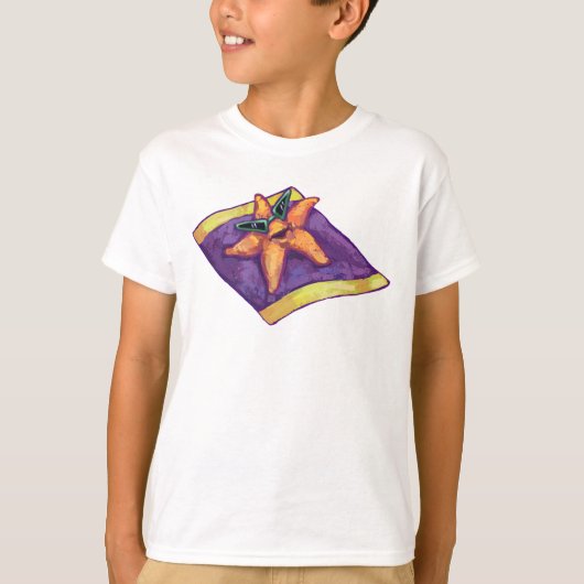 Zonnebaden Starfish T-shirt (Voorkant)