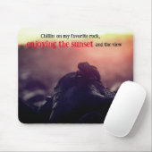 Zonnebaden van zeeleguanen muismat (Met muis)