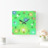 zonnebaden voor de vele vrolijke digitale feestdag vierkante klok (Huis)