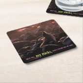 Zonnebaden zee leeuw kartonnen onderzetters (Schuin)