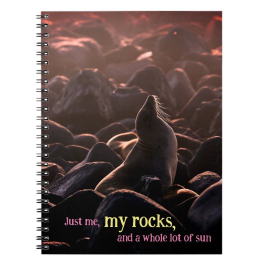 Zonnebaden zee leeuw notitieboek (Voorkant)