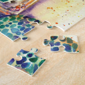 Zonnebaden Zee Turtle Jigzaag Puzzle Legpuzzel (Zijkant)