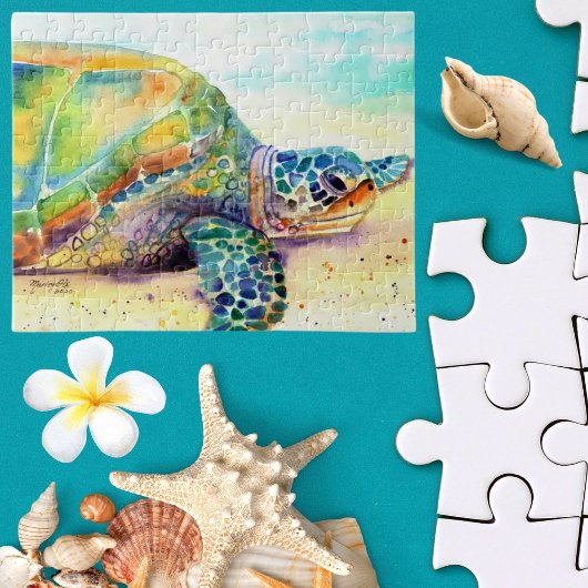 Zonnebaden Zee Turtle Jigzaag Puzzle Legpuzzel