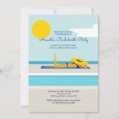 Zonnebaden Zwembad Party uitnodiging (Voorkant)