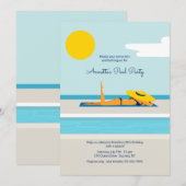 Zonnebaden Zwembad Party uitnodiging (Voorkant / Achterkant)