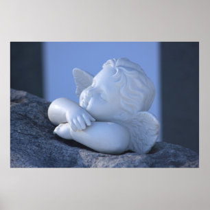 Zonnebadengel Sweet cherub figurine CC0127  Poster