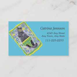 Zonnebadkat in Visitekaartje Trunks