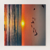 Zonnebak met vogels legpuzzel (Horizontaal)
