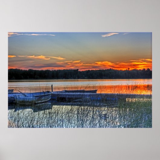 Zonnebak voor dokken en roeiboten poster (Voorkant)