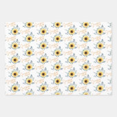 Zonnebakbladen in zonnebloempitten inpakpapier vel (Voorkant 3)