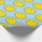 Zonnebakblauw cadeaupapier (Hoek)
