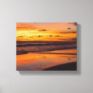 Zonnebakgele Oranje tropische foto Canvas Afdruk