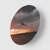 Zonnebakken en boten op het Afbeelding water Ronde Klok (Hoek)