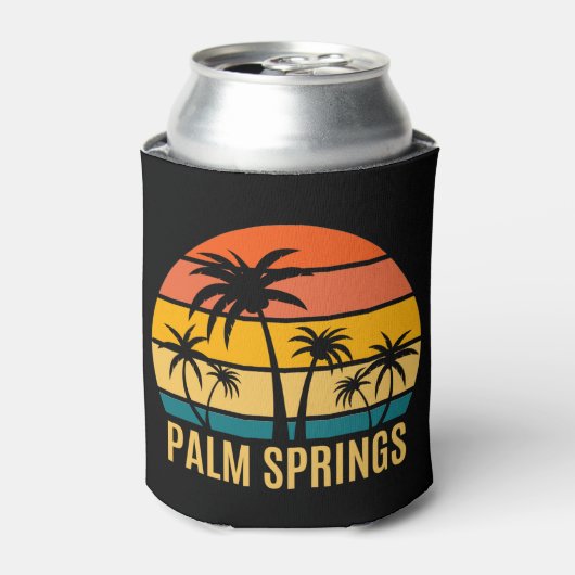 Zonnebakken en palmstomen blikjeskoeler (Blikje Voorkant)