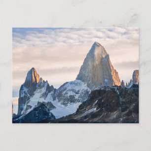 Zonnebakken en wolken boven Mt Fitzroy Briefkaart