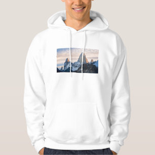 Zonnebakken en wolken boven Mt Fitzroy Hoodie