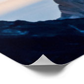 Zonnebakken en wolken boven Mt Fitzroy Poster (Hoek)