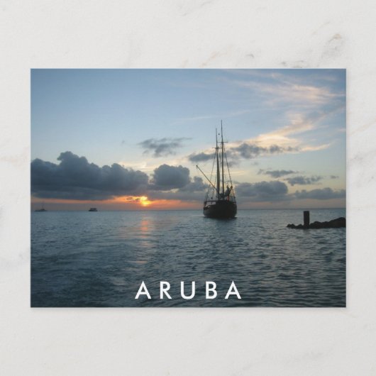 Zonnebakken in Aruba Briefkaart (Voorkant)