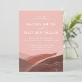 Zonnebakken in de heuvels bergen roos roze stoffig kaart (Staand voorkant)