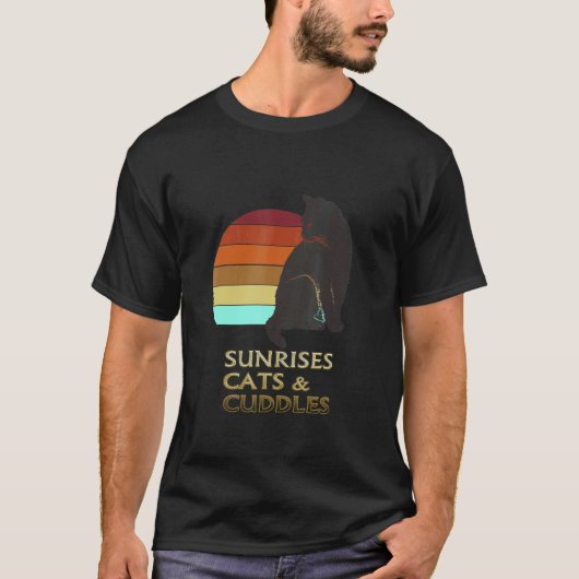 Zonnebakken Keuken zwarte katten Retro Des T-shirt (Voorkant)