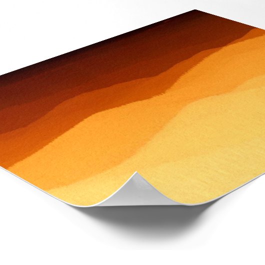 Zonnebakken op de bergen poster (Hoek)