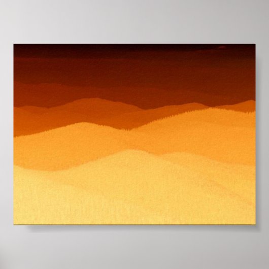 Zonnebakken op de bergen poster (Voorkant)