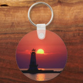 Zonnebakken op vuurtoren sleutelhanger (Voorkant)
