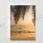 Zonnebakken, palm, ballonnen, wijnpartij kaart (Achterkant)