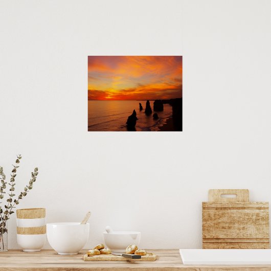 Zonnebakken, twaalf apostelen, Port Campbell Natio Poster (Keuken)