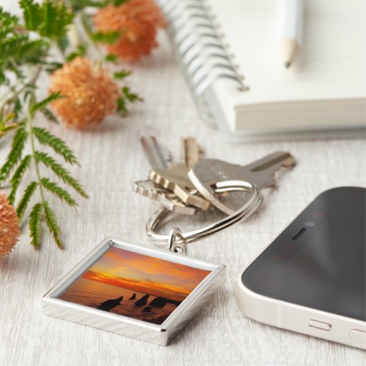 Zonnebakken, twaalf apostelen, Port Campbell Natio Sleutelhanger (Zijkant)