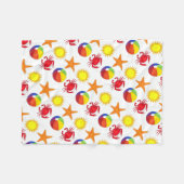 Zonnebakken van de Zonneeuwkrab Beachball Fleece Deken (Voorkant (Horizontaal))