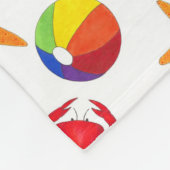 Zonnebakken van de Zonneeuwkrab Beachball Fleece Deken (Hoek)