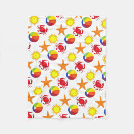 Zonnebakken van de Zonneeuwkrab Beachball Fleece Deken