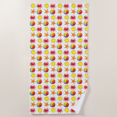 Zonnebakken van de Zonneeuwkrab Beachball Strandlaken (Voorkant)