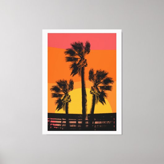 Zonnebakpalm Canvas Afdruk (Voorkant)